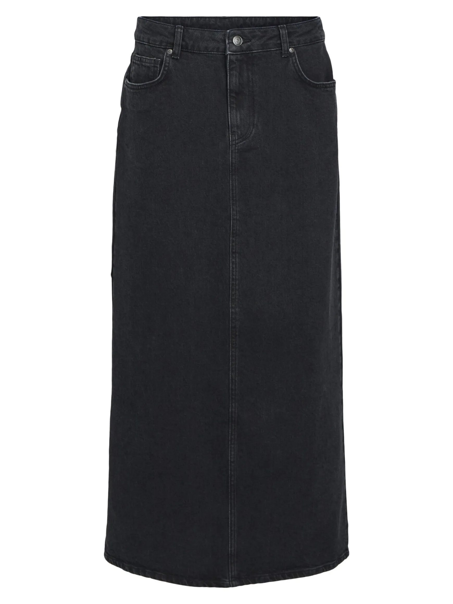 OBJECT Basic|Kjolar*DENIM MAXIKJOL Black Denim