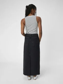 OBJECT Basic|Kjolar*DENIM MAXIKJOL Black Denim