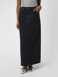 OBJECT Basic|Kjolar*DENIM MAXIKJOL Black Denim