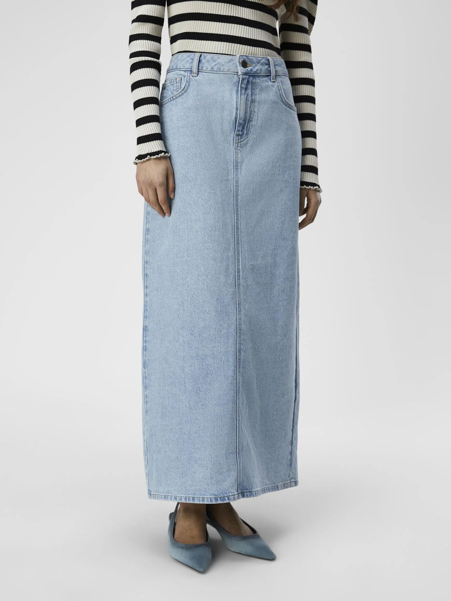 OBJECT Basic|Kjolar*DENIM MAXIKJOL Light Blue Denim