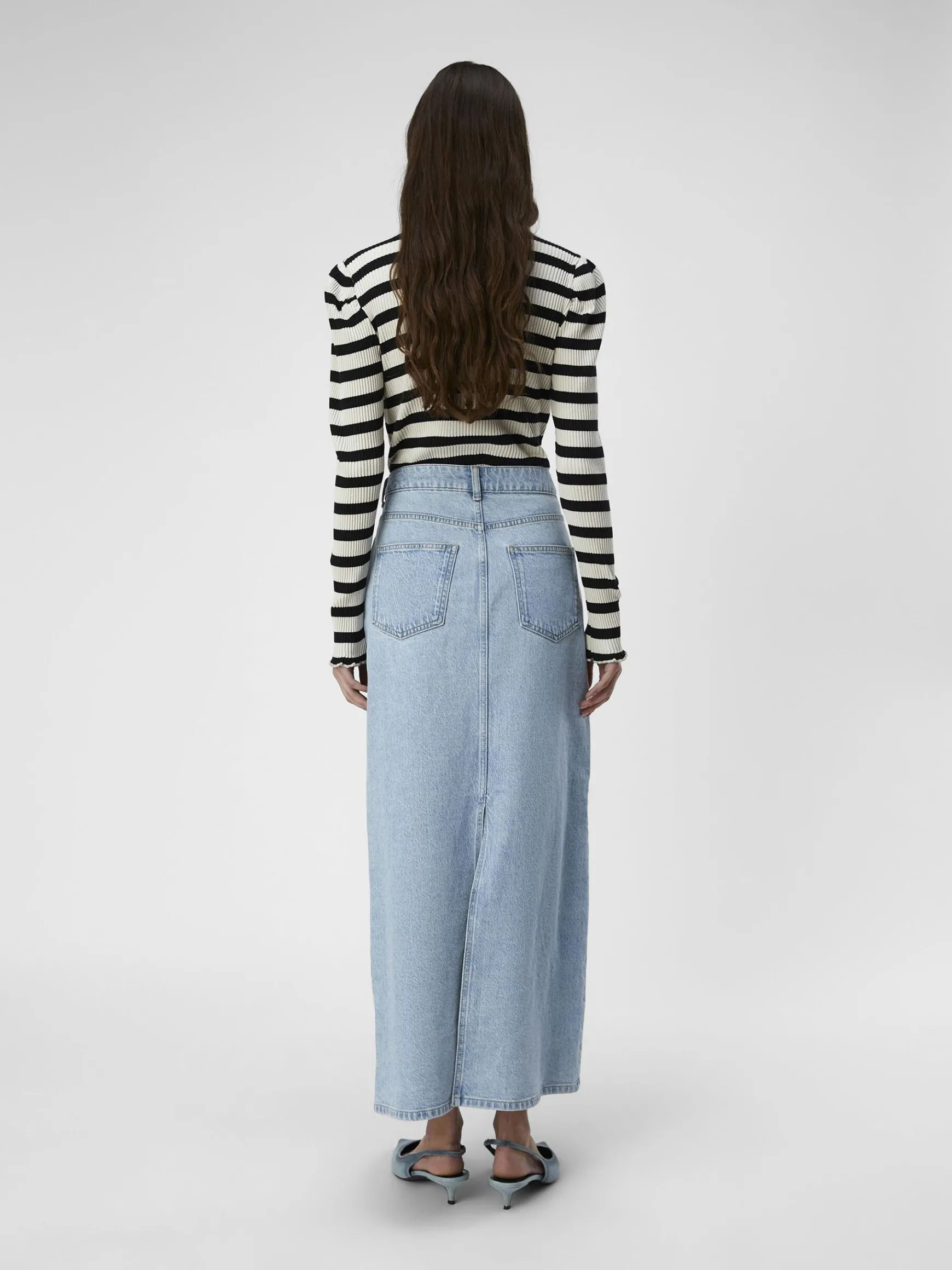 OBJECT Basic|Kjolar*DENIM MAXIKJOL Light Blue Denim