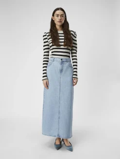 OBJECT Basic|Kjolar*DENIM MAXIKJOL Light Blue Denim