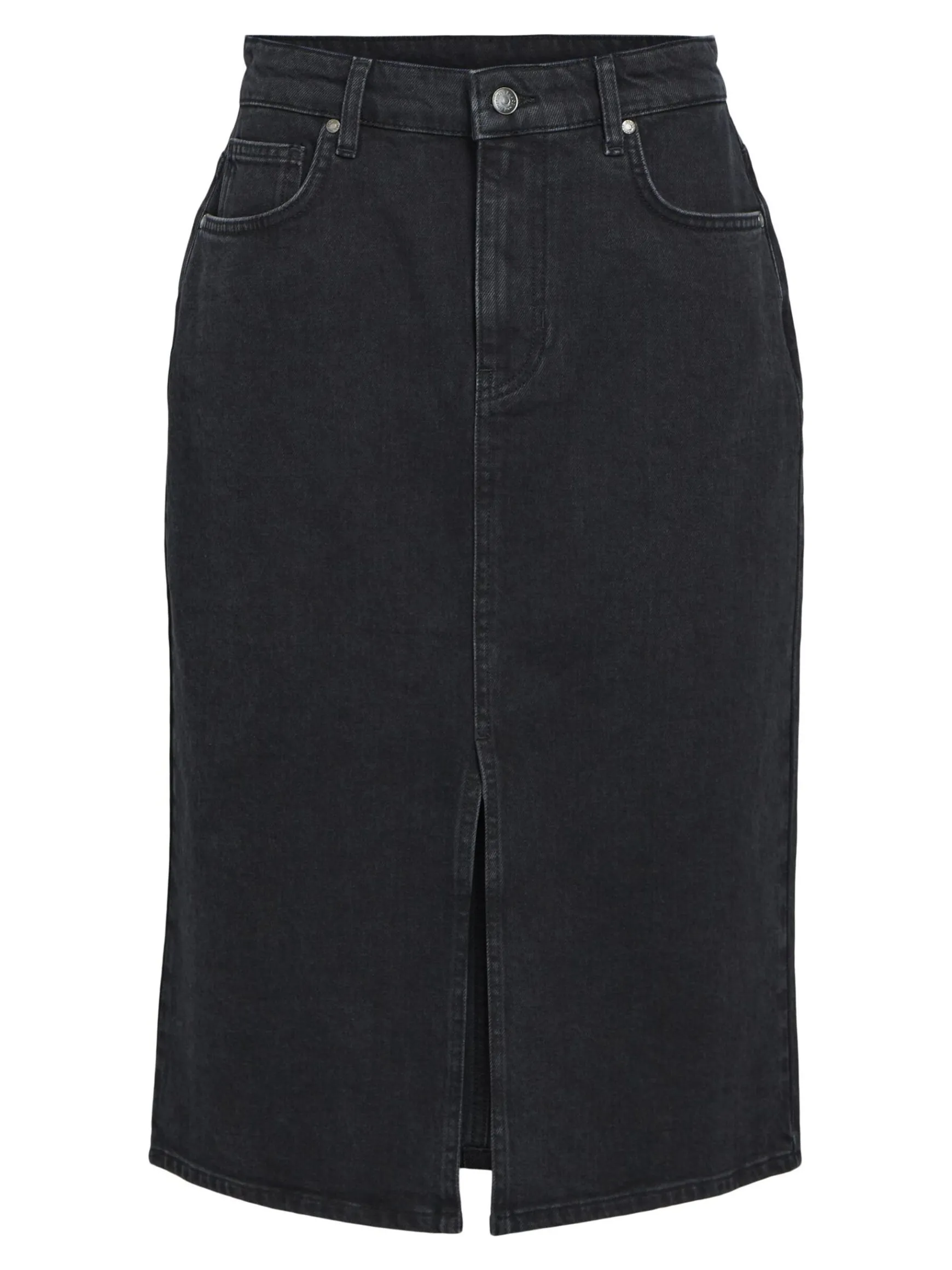OBJECT Basic|Kjolar*DENIM MIDIKJOL Black Denim