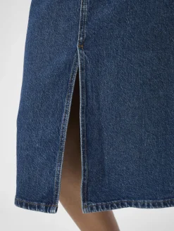 OBJECT Kjolar*DENIM MIDIKJOL Medium Blue Denim