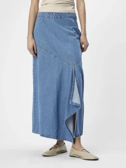 OBJECT Kjolar*DENIM MIDIKJOL Medium Blue Denim