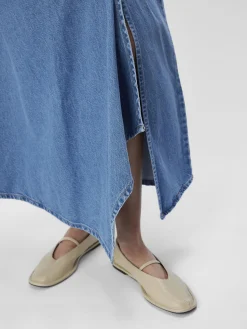 OBJECT Kjolar*DENIM MIDIKJOL Medium Blue Denim