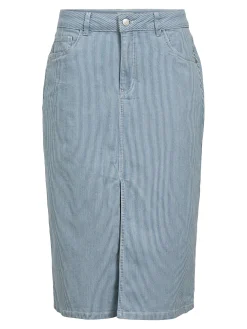 OBJECT Kjolar*DENIM MIDIKJOL Light Blue Denim