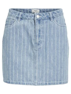 OBJECT Kjolar*DENIM MINIKJOL Light Blue Denim