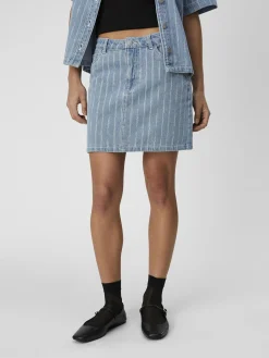 OBJECT Kjolar*DENIM MINIKJOL Light Blue Denim