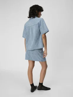 OBJECT Kjolar*DENIM MINIKJOL Light Blue Denim
