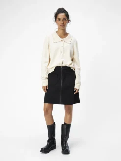 OBJECT Kjolar*DENIM MINIKJOL Black Denim