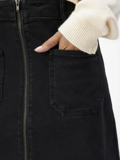 OBJECT Kjolar*DENIM MINIKJOL Black Denim