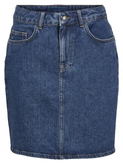OBJECT Kjolar*DENIM MINIKJOL Medium Blue Denim
