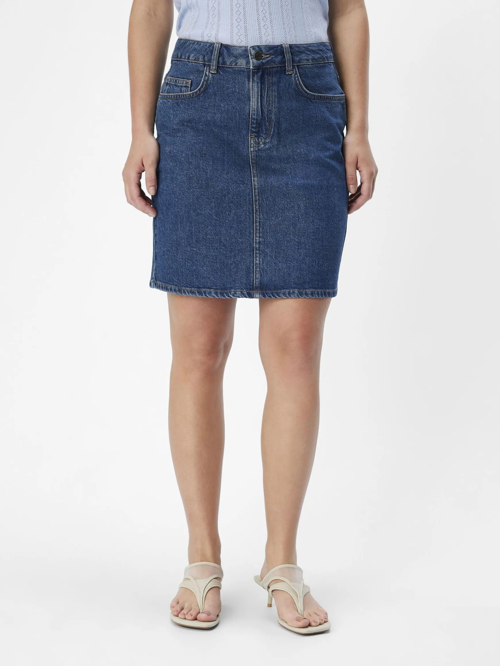 OBJECT Kjolar*DENIM MINIKJOL Medium Blue Denim