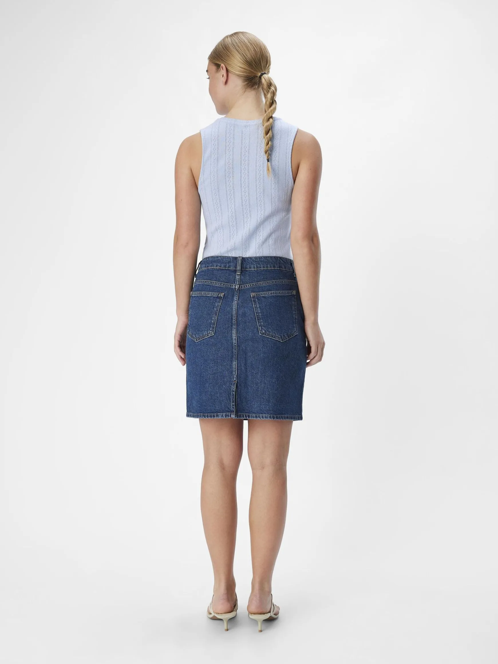 OBJECT Kjolar*DENIM MINIKJOL Medium Blue Denim