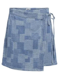 OBJECT Kjolar*DENIM OMLOTTKJOL Light Blue Denim