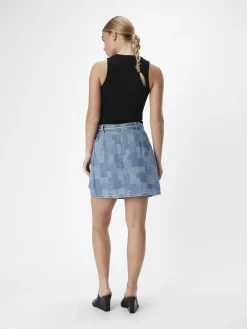 OBJECT Kjolar*DENIM OMLOTTKJOL Light Blue Denim