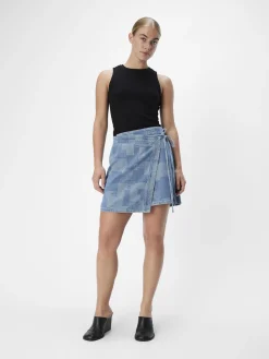 OBJECT Kjolar*DENIM OMLOTTKJOL Light Blue Denim