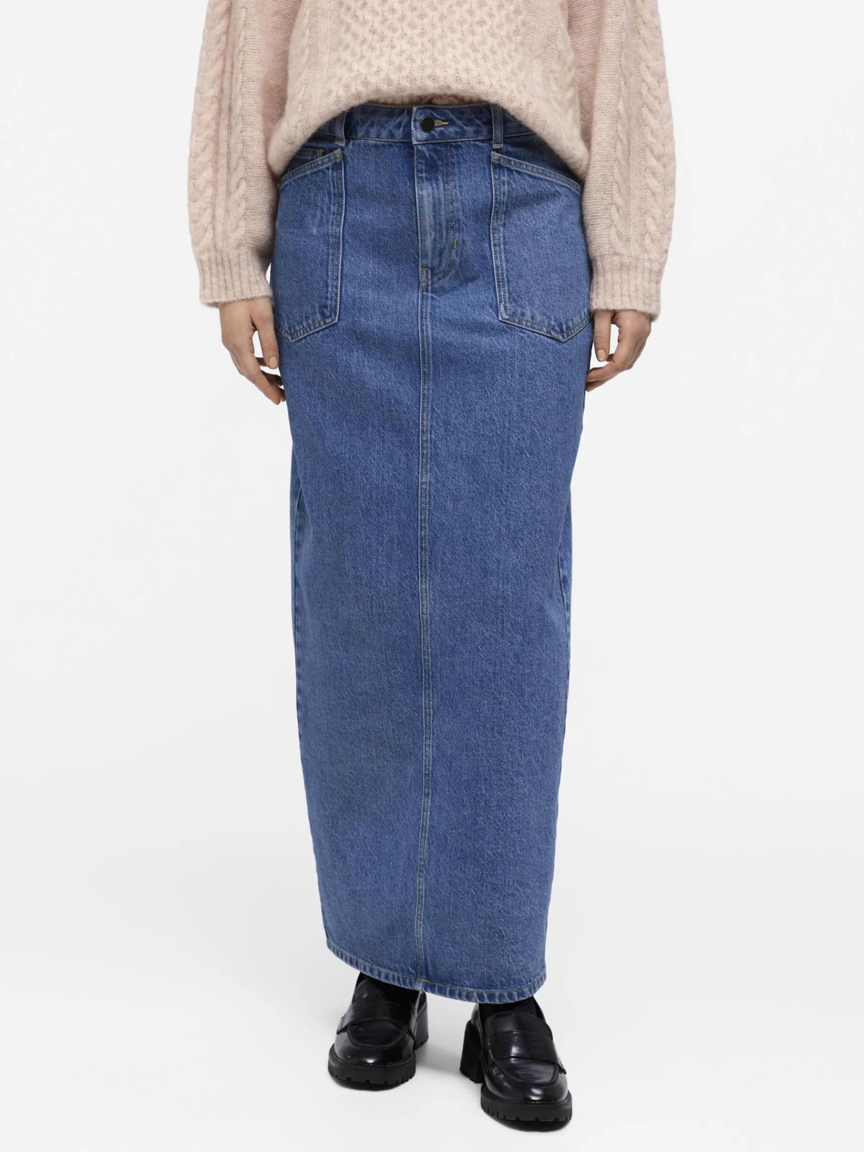 OBJECT Kjolar*DENIM PENNKJOL Medium Blue Denim