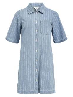 OBJECT Klänningar*DENIM SKJORTKLÄNNING Medium Blue Denim