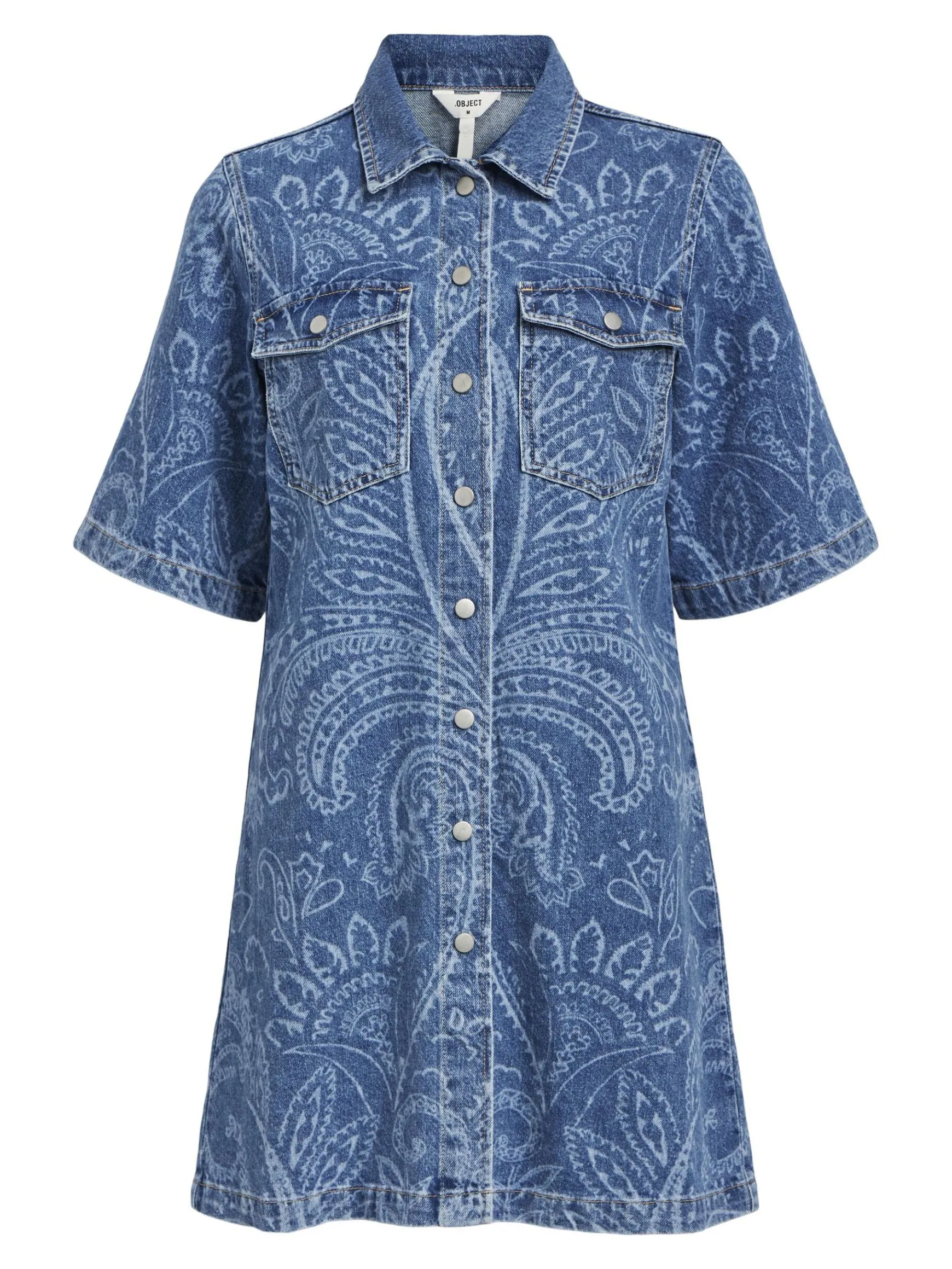OBJECT Klänningar*DENIM SKJORTKLÄNNING Medium Blue Denim