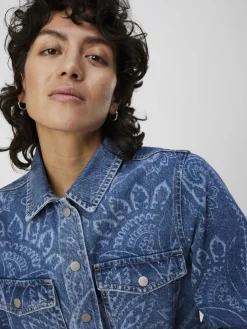 OBJECT Klänningar*DENIM SKJORTKLÄNNING Medium Blue Denim