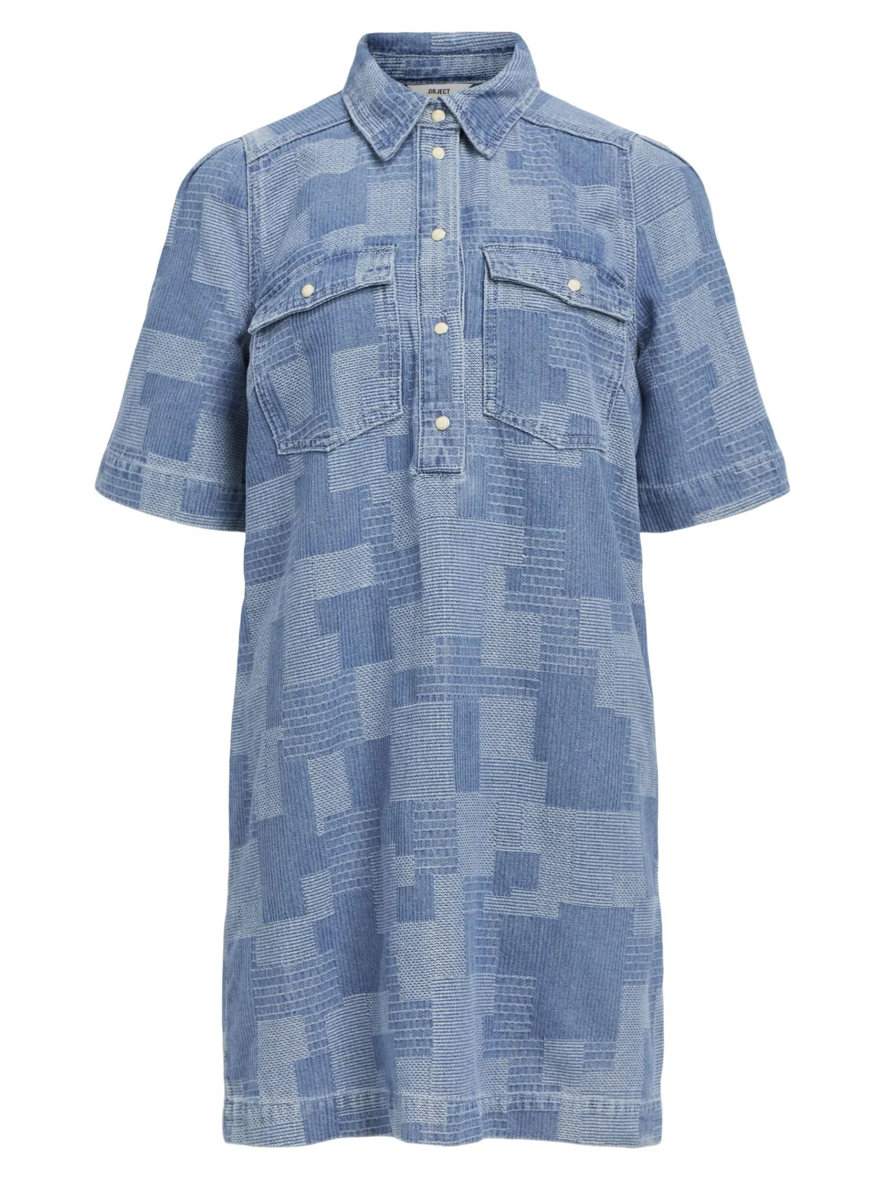OBJECT Klänningar*DENIM SKJORTKLÄNNING Light Blue Denim