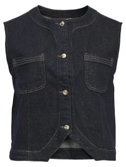 OBJECT Toppar|Ytterkläder*DENIM VÄST Dark Blue Denim