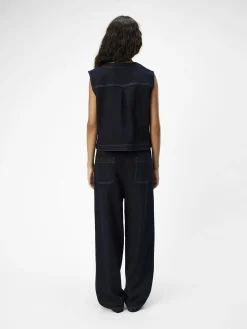 OBJECT Toppar|Ytterkläder*DENIM VÄST Dark Blue Denim