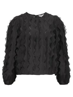 OBJECT Toppar*DETALJERAD BLUS Black