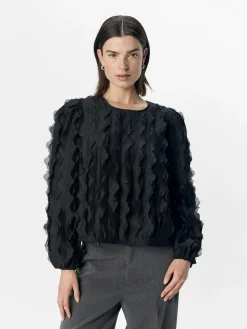 OBJECT Toppar*DETALJERAD BLUS Black