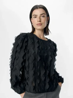OBJECT Toppar*DETALJERAD BLUS Black