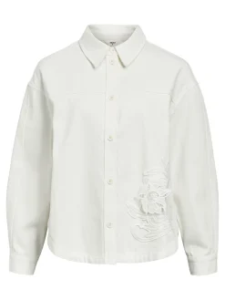 OBJECT Skjortor|Toppar*DETALJERAD SKJORTA White Sand