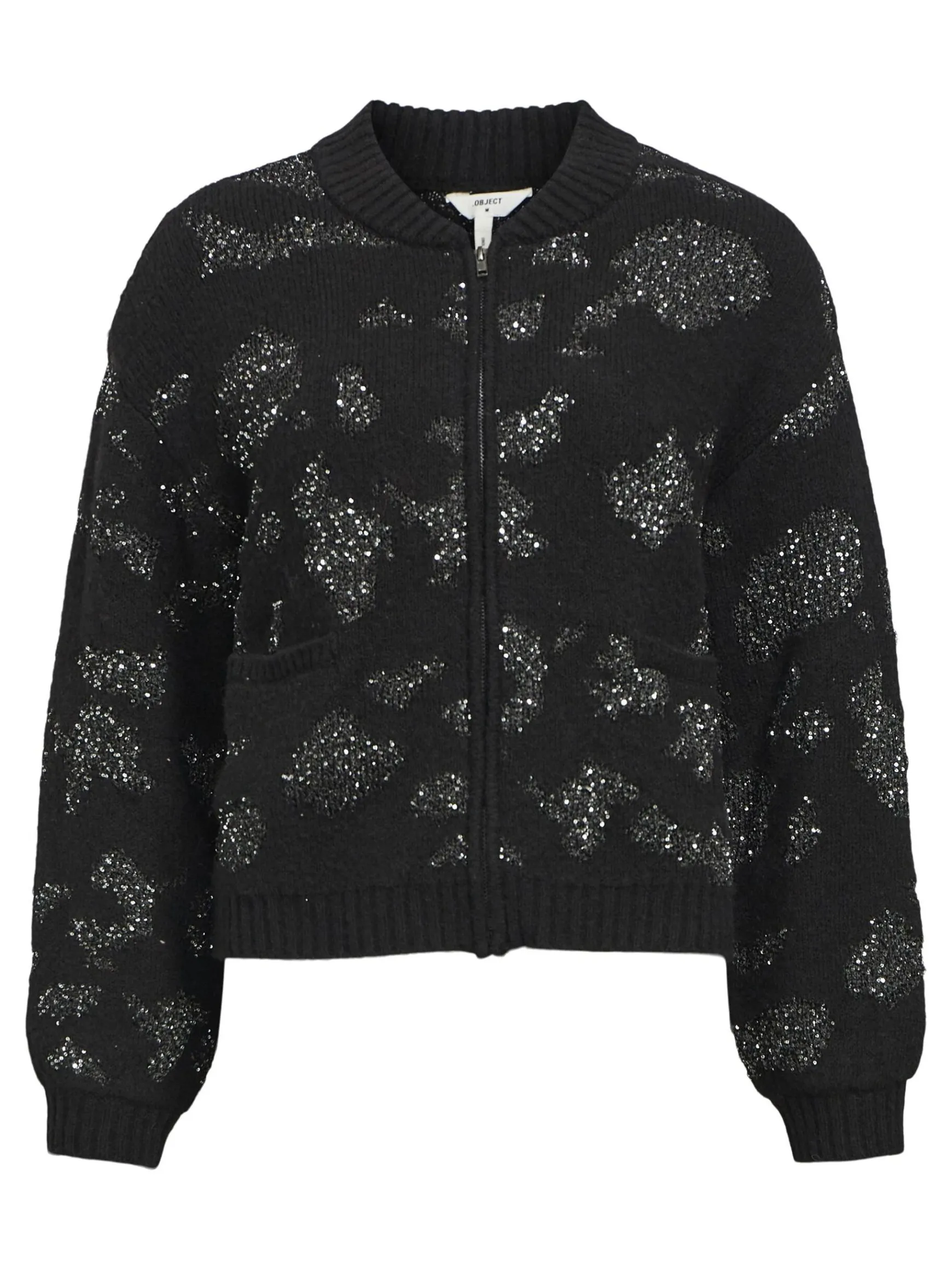 OBJECT Cardigans*DETALJERAD STICKAD KOFTA Black