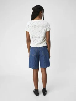 OBJECT Toppar*DETALJERAD V-RINGAD BLUS Cloud Dancer