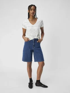 OBJECT Toppar*DETALJERAD V-RINGAD BLUS Cloud Dancer