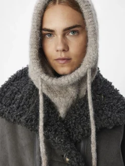 OBJECT Accessoarer*FLÄTSTICKAD BALACLAVA Humus