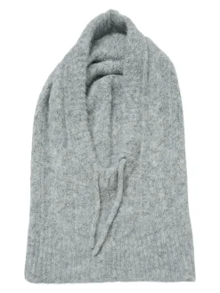 OBJECT Accessoarer*FLÄTSTICKAD BALACLAVA Light Grey Melange