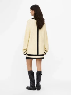 OBJECT Cardigans*FLÄTSTICKAD KOFTA Sandshell