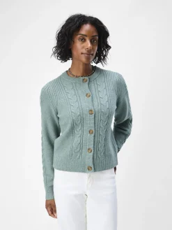 OBJECT Cardigans*FLÄTSTICKAD KOFTA Dark Forest