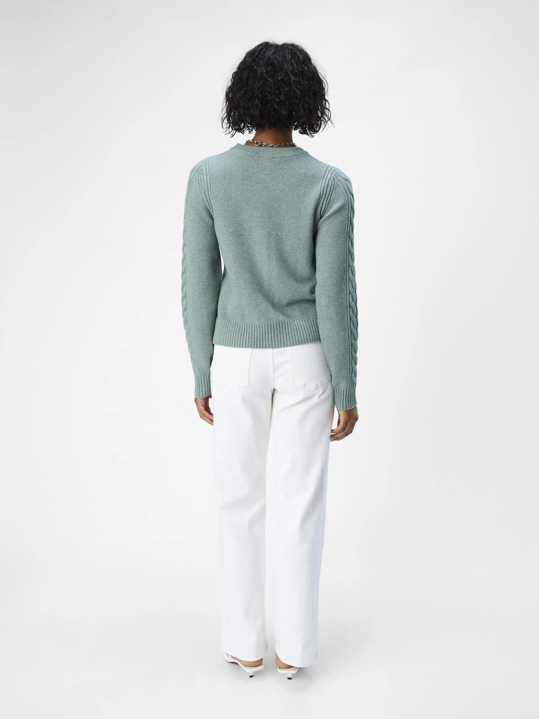 OBJECT Cardigans*FLÄTSTICKAD KOFTA Dark Forest