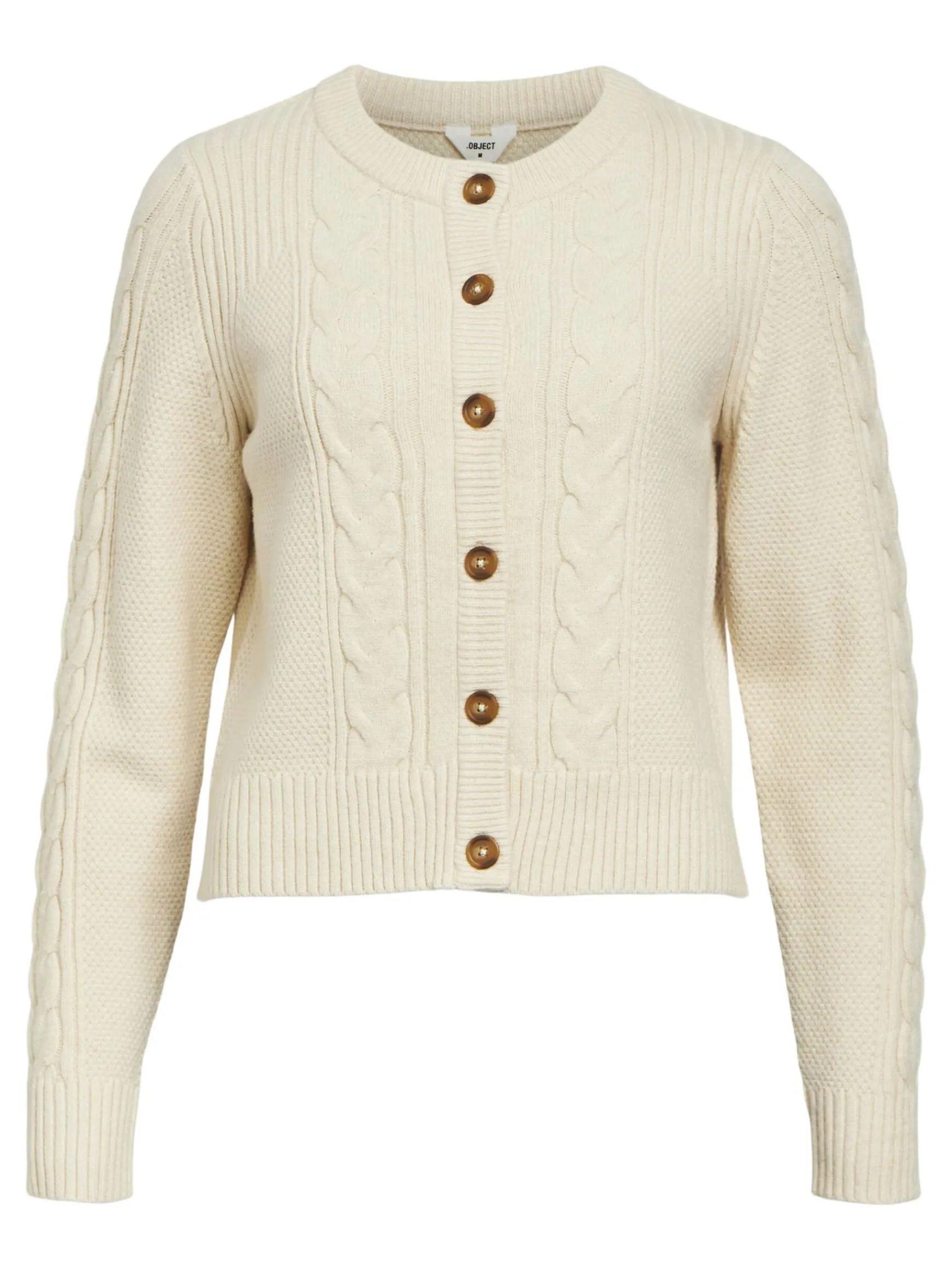 OBJECT Cardigans*FLÄTSTICKAD KOFTA Sandshell