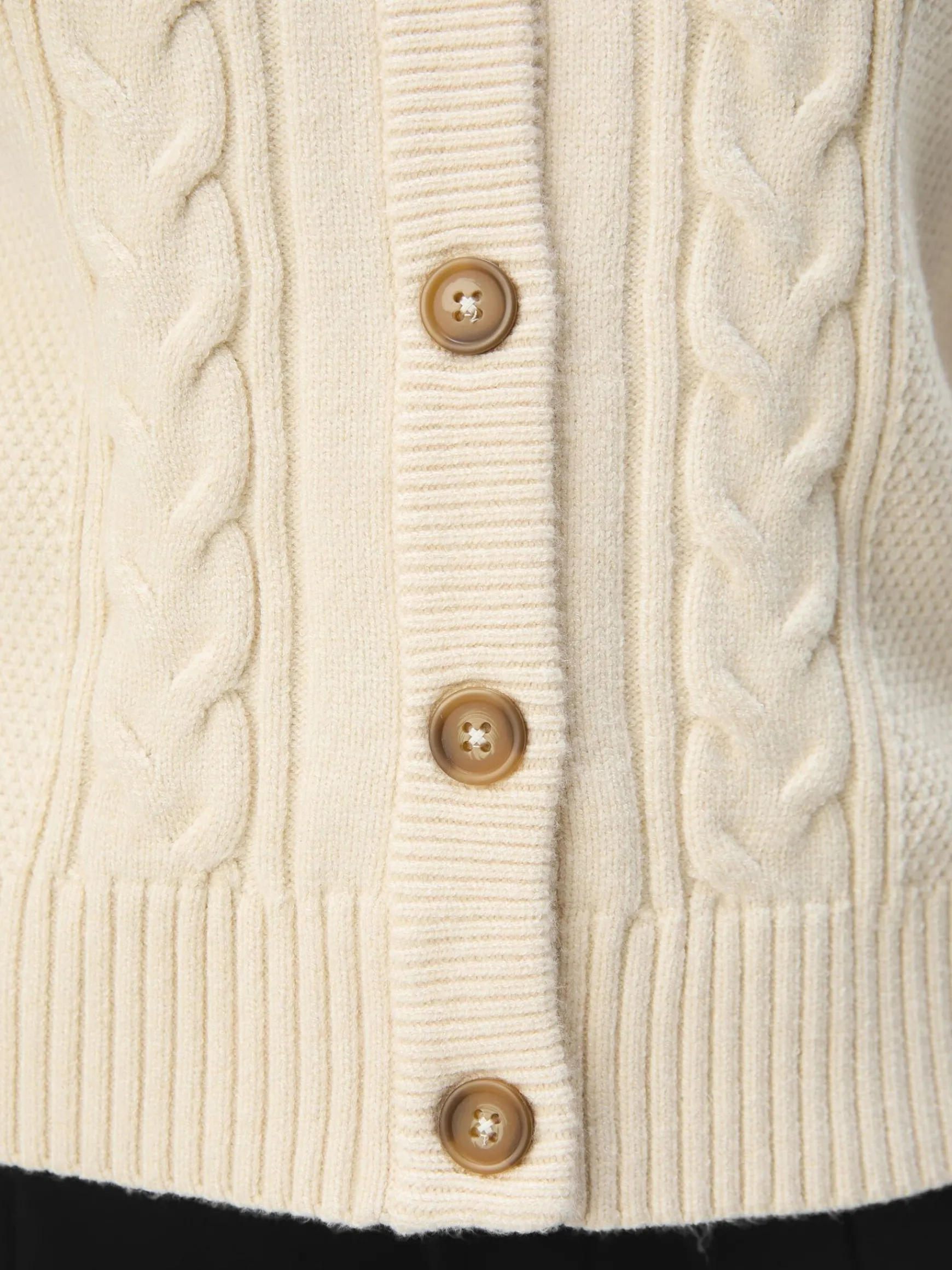 OBJECT Cardigans*FLÄTSTICKAD KOFTA Sandshell