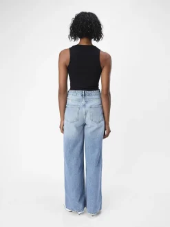 OBJECT Basic|Jeans*HÖG MIDJA LOOSE FIT-JEANS Medium Blue Denim