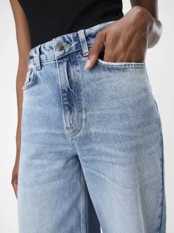 OBJECT Basic|Jeans*HÖG MIDJA LOOSE FIT-JEANS Medium Blue Denim
