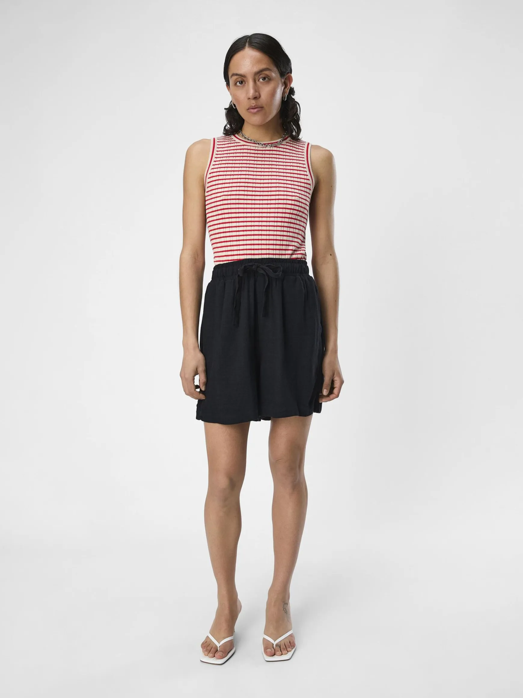 OBJECT Basic*HÖG MIDJA SHORTS Black