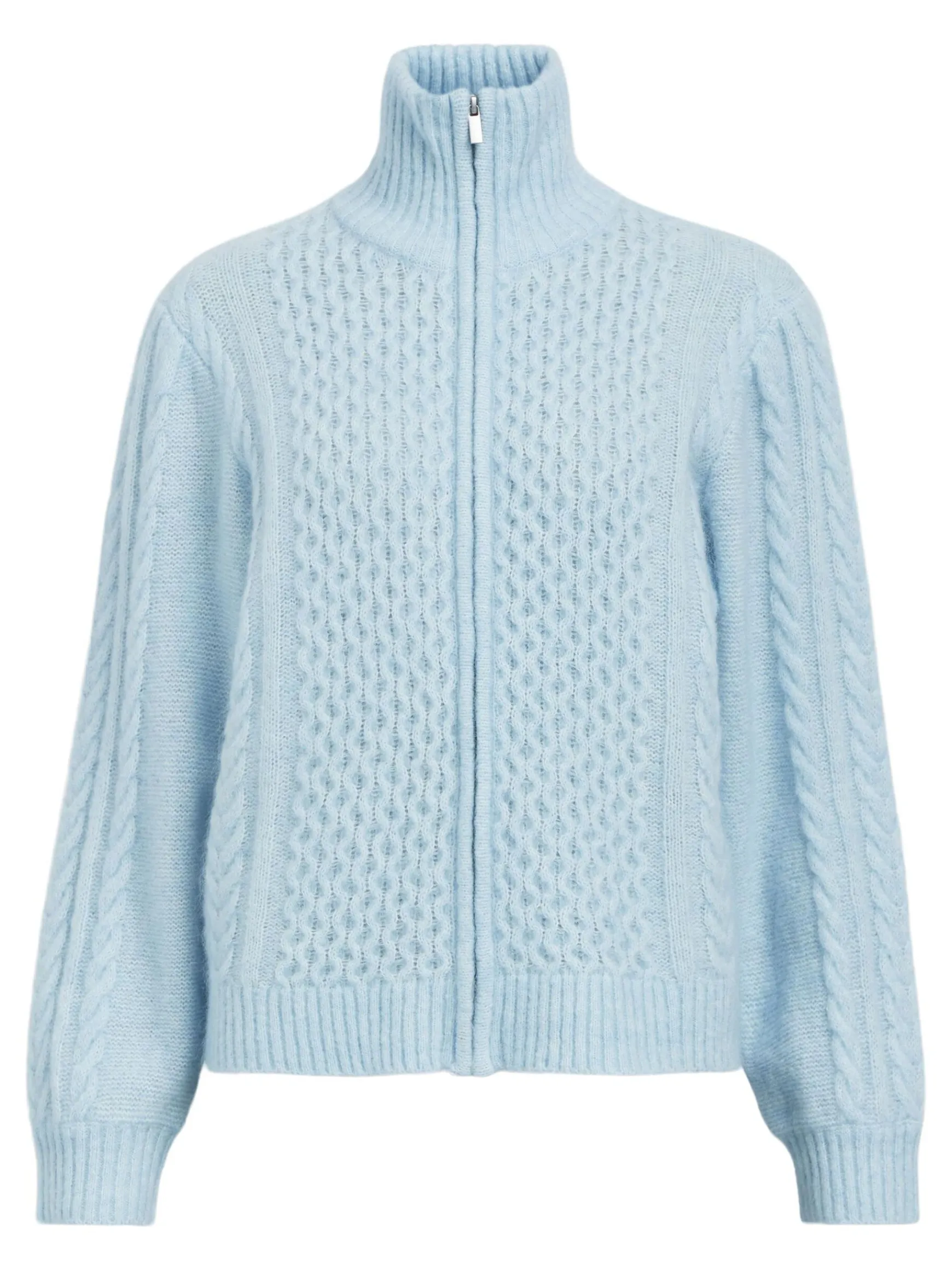 OBJECT Cardigans*HÖGHALSAD STICKAD KOFTA Crystal Blue