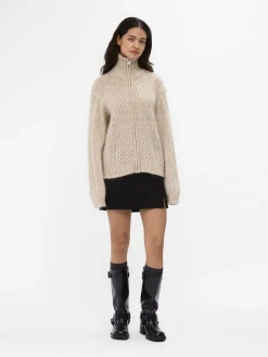OBJECT Cardigans*HÖGHALSAD STICKAD KOFTA Sandshell