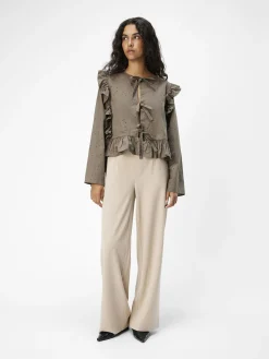 OBJECT Skjortor|Toppar*JACQUARD BLUS Morel
