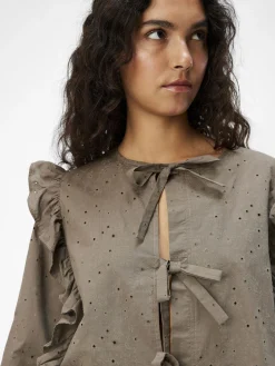 OBJECT Skjortor|Toppar*JACQUARD BLUS Morel